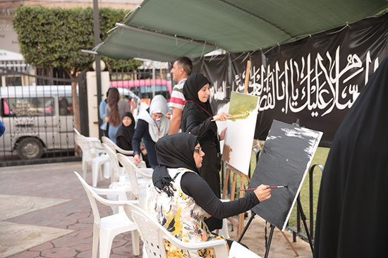 المرسم العاشورائي السابع ألوان عاشقة رسمت حب الحسين في برج البراجنة المرسم العاشورائي السابع ألوان عاشقة رسمت حب الحسين في برج البراجنة