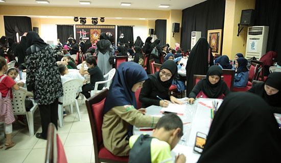 المرسم العاشورائي السابع ألوان عاشقة رسمت حب الحسين في برج البراجنة المرسم العاشورائي السابع ألوان عاشقة رسمت حب الحسين في برج البراجنة