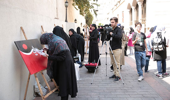 المرسم العاشورائي السابع ألوان عاشقة رسمت حب الحسين في برج البراجنة المرسم العاشورائي السابع ألوان عاشقة رسمت حب الحسين في برج البراجنة