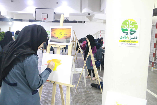 تقرير مصور عن المرسم الفني البيئي "خضرا يا بلادي" 